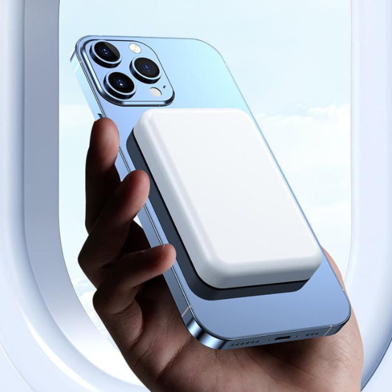 Magnetic 5000mAh Power Bank - Fast Charging Wireless Charger for iPhone 12-17 Series, Compact & Portable Battery Pack